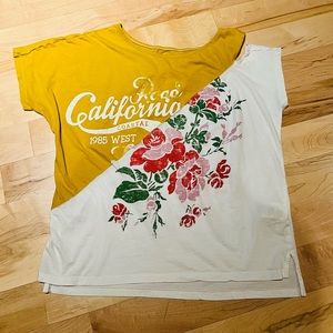 Anthropologie by Pilcro cold shoulder top